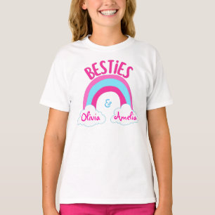 Besties Personalizadas BFF Melhores Amigos T-Shirt
