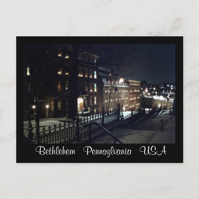 Bethlehem Pa USA 21 Cartão postal (Frente)