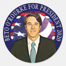 Beto O'Rourke para os adesivos de suporte do Presi