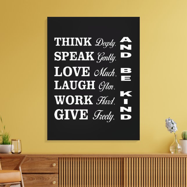 Better Human Behavior Canvas Print (Insitu(Sala de estar))