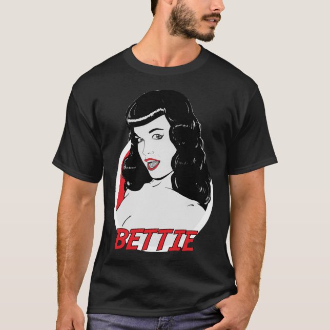 Bettie Page!  T-Shirt clássico (Frente)