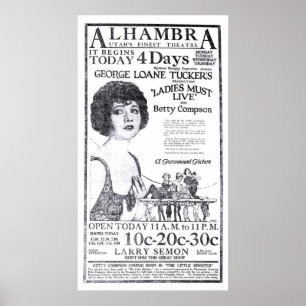 Betty Compson 1922 Vintage Filme e poster