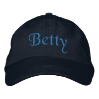 Betty Personalizada Bordado Boné de Baseball Azul