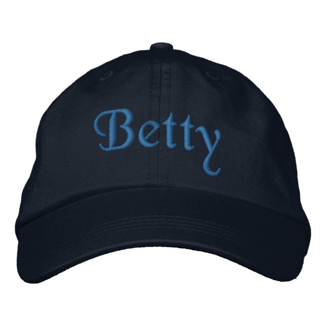 Betty Personalizada Bordado Boné de Baseball Azul (Frente)