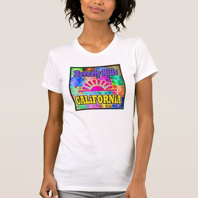 Beverly Colinas Sun e Palms T-Shirt (Frente)