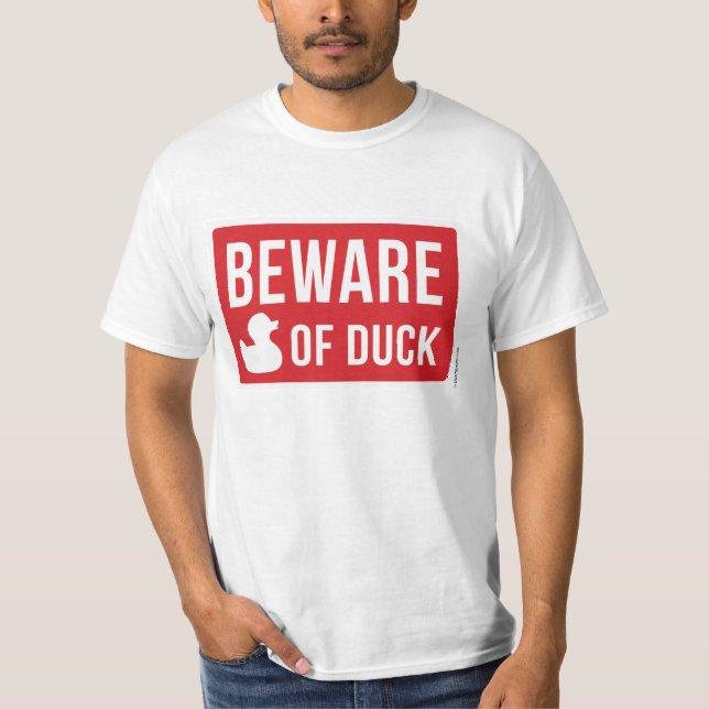 Beware do t-shirt do pato (Frente)