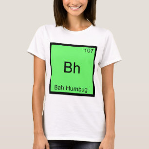 Bh - Bah Humbug Camiseta Divertida Símbolo de Elem