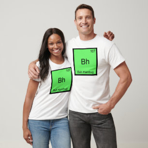 Bh - Bah Humbug Camiseta Divertida Símbolo de Elem
