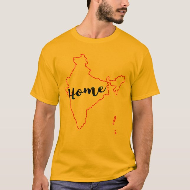 bharat home do design do t-shirt de india do mapa (Frente)