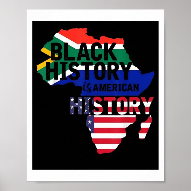 Bhm Gift Black History É Poster Americano (Frente)