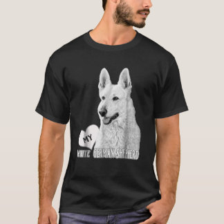 BHymer Ama Minha Camiseta German shepherd Branca