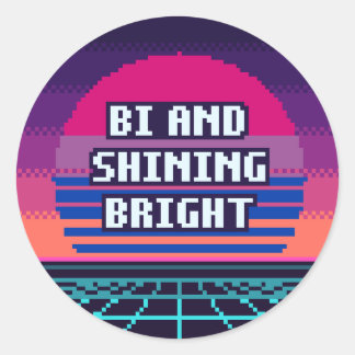 Bi E Brilhante Orgulho Pixel Adesivo