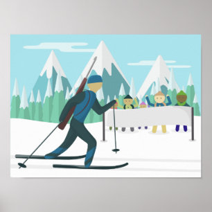 Biathlon Poster - Coloque seu texto