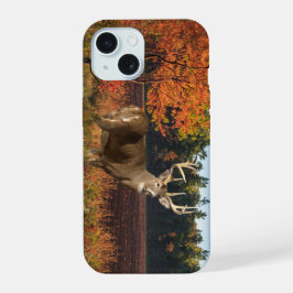 Bib Whitetail Buck ataca um caso Pose iPhone 15