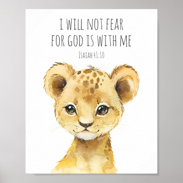 Bible Verse Poster for Kids Bedroom Decor (Frente)