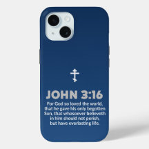 Bíblia de Gradiente Azul Verso John 3:16 Cruz Orto