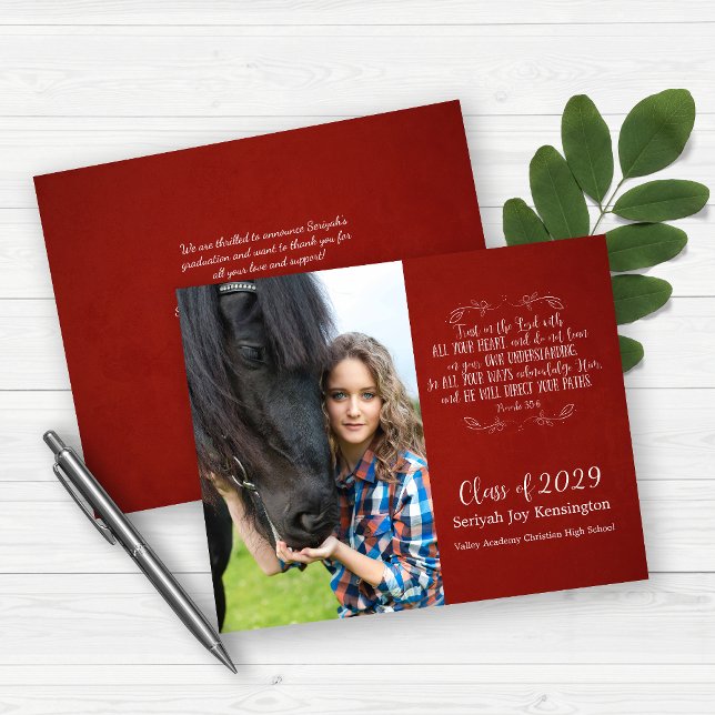 Bíblia de Graduação Cristã Versa Vermelha (Criador carregado)