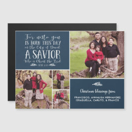 Bíblia de Natal cristã Verse Blue Holiday Foto