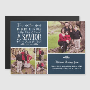 Bíblia de Natal cristã Verse Blue Holiday Foto