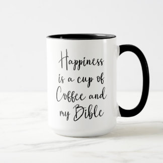 Bíblia, felicidade é uma xícara de café e minha Bí