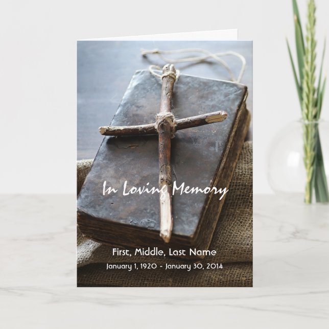 Bíblia Personalizada do Programa Funerário Cruzado (Frente)