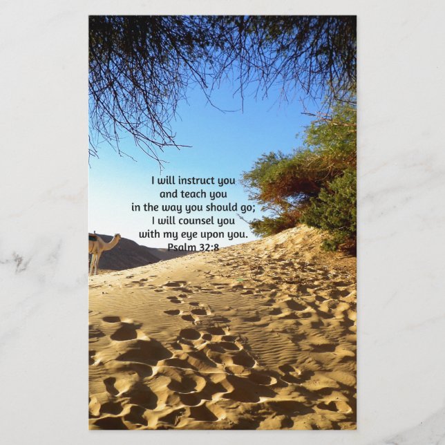 Bíblia Versa Salm De Cotação Inspiracional 32:8 (Frente)