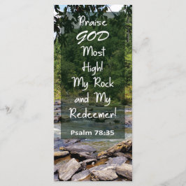 Bíblia Verse My Rock My Redeemer Bookmark