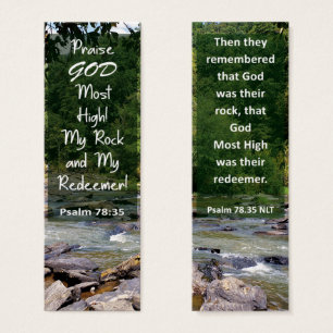 Bíblia Verse My Rock My Redeemer Mini Bookmark