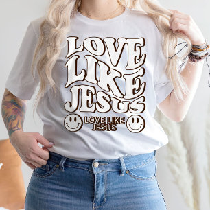 Bíblia Verse Trendy Shirt, Amor Como Jesus T-Shirt