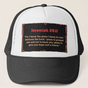 Bíblia Verso Jeremias 29:11 Boné de Caminhoneiro C
