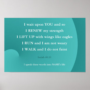 Bíblia Verso para a citação de Saúde Isaiah Poster