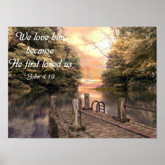 Bíblia Verso Poster John 4:19
