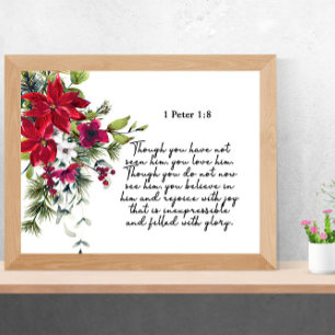 Bíblia verso Poster Peter Poinsettia