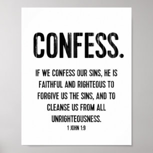 Bíblia Verso Tipografia Impressão Christian 1 John