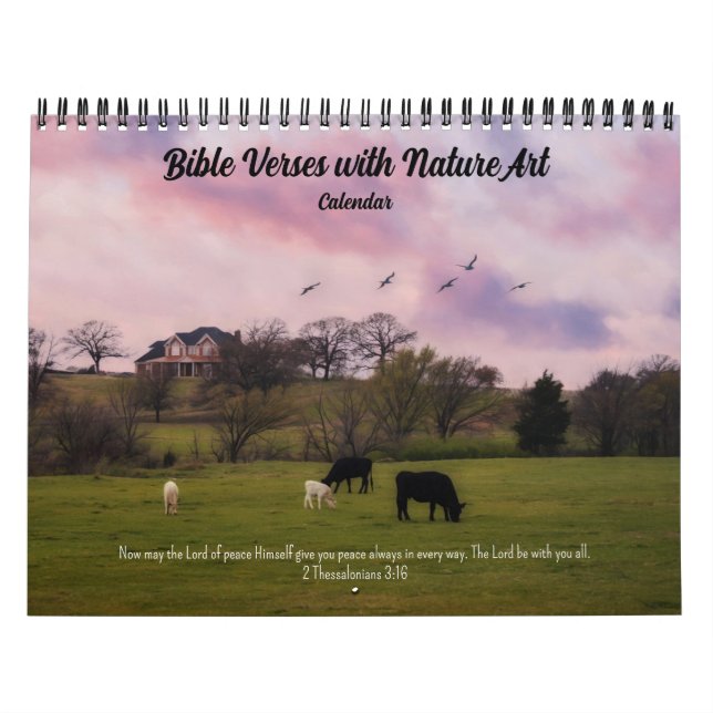 Bíblia Versos com Calendário de Arte da Natureza (Capa)