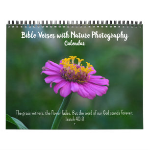 Bíblia Versos com Calendário de Fotografia Nature