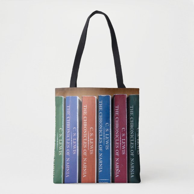 Biblioteca Livros Tudo Sobre Impressão Tote Bag, M (Frente)