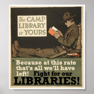 Bibliotecas de acampamento poster