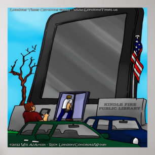 Bibliotecas Do Poster Engraçado Da Nova Geração