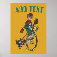 Bicicleta Antiga, adicionar Poster de texto