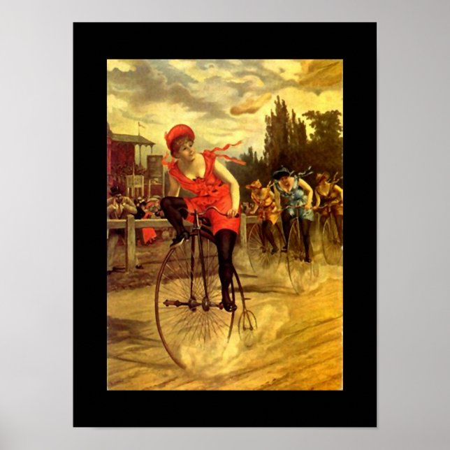 Bicicleta Antiquada Diversão De poster (Frente)