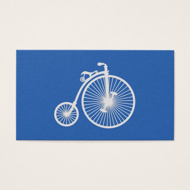 Bicicleta Branca da Vintage em Azul (Frente)