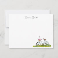 Bicicleta com cesto de flores Notas