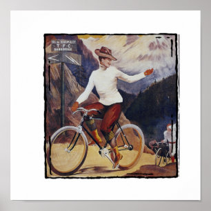 Bicicleta de Poster de anúncio do ciclista Vintag