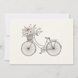 Bicicleta de Vintage com Convite à Besta de Bloomi