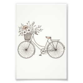 Bicicleta de Vintage com Impressão de Fotografia d