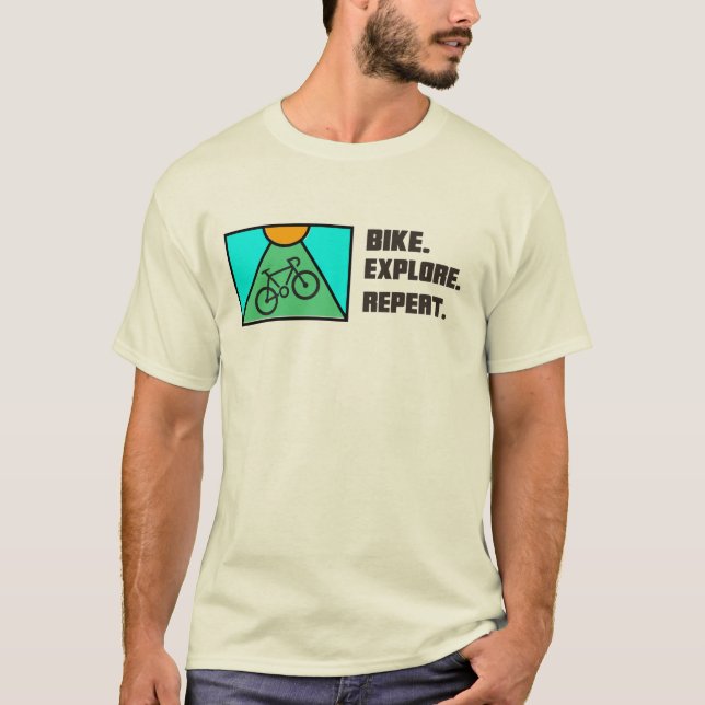 Bicicleta. Explore. Repita. Camiseta (Frente)