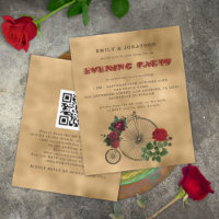 Bicicleta Gótica do ORÇAMENTO Convite para Casamen