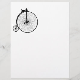 Bicicleta penny farthing preta vintage
