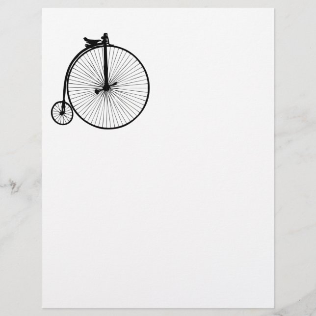 Bicicleta penny farthing preta vintage (Frente)